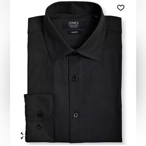 Jones New York Black Long-Sleeve Dress Shirt